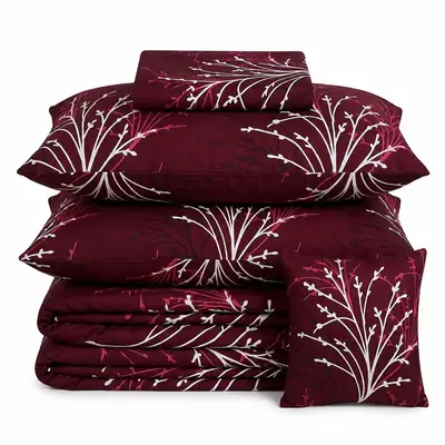 7 Pcs Cotton Salonica Printed Comforter Set thumbnail 3