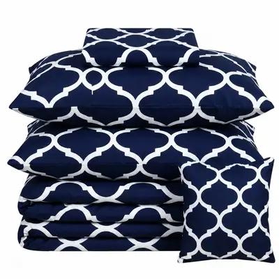 7 Pcs Cotton Salonica Printed Comforter Set thumbnail 3