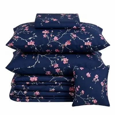 7 Pcs Cotton Salonica Printed Comforter Set thumbnail 3