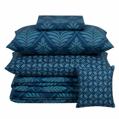 7 Pcs Cotton Salonica Printed Comforter Set thumbnail 3