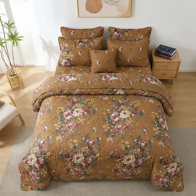 7 Pcs Cotton Salonica Printed Comforter Set thumbnail 2