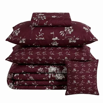 7 Pcs Cotton Salonica Printed Comforter Set thumbnail 3