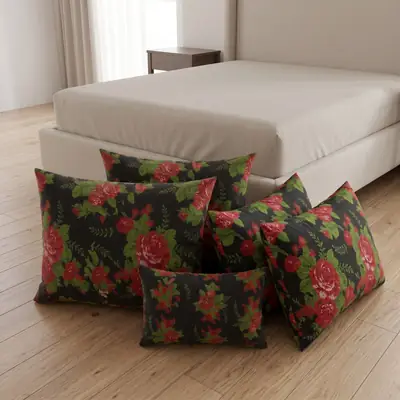 7 Pcs Cotton Salonica Printed Comforter Set thumbnail 3