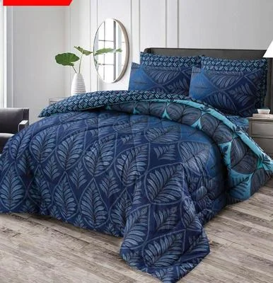 6 Pcs Cotton Salonica Printed Razai Set