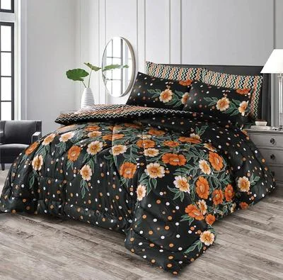 6 Pcs Cotton Salonica Printed Razai Set