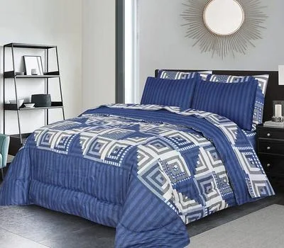 6 Pcs Cotton Salonica Printed Razai Set
