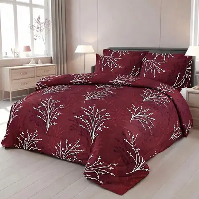 Exclusive 6 Pcs Cotton Salonica Printed Double Razai Set thumbnail 3