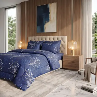 Exclusive 6 Pcs Cotton Salonica Printed Double Razai Set thumbnail 4