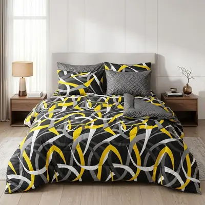 Exclusive 6 Pcs Cotton Salonica Printed Double Razai Set