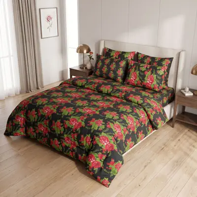 Exclusive 6 Pcs Cotton Salonica Printed Double Razai Set thumbnail 2