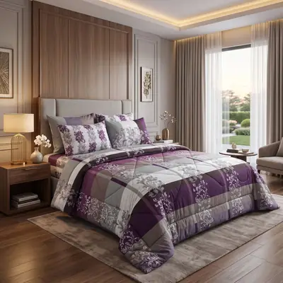 Exclusive 6 Pcs Cotton Salonica Printed Double Razai Set thumbnail 5