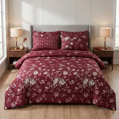 Exclusive 6 Pcs Cotton Salonica Printed Double Razai Set