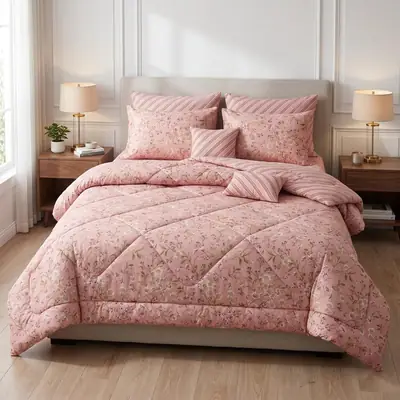 Exclusive 6 Pcs Cotton Salonica Printed Double Razai Set thumbnail 3