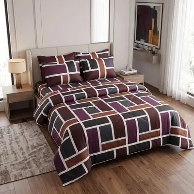 Exclusive 6 Pcs Cotton Salonica Printed Double Razai Set thumbnail 2