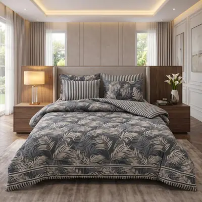 Exclusive 6 Pcs Cotton Salonica Printed Double Razai Set thumbnail 2