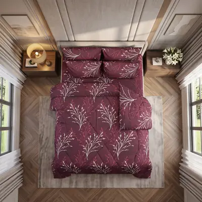 Exclusive 6 Pcs Cotton Salonica Printed Double Razai Set thumbnail 2