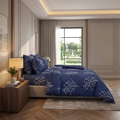 Exclusive 6 Pcs Cotton Salonica Printed Double Razai Set thumbnail 2
