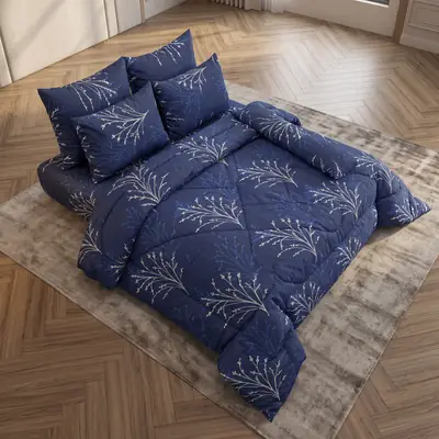 Exclusive 6 Pcs Cotton Salonica Printed Double Razai Set thumbnail 3
