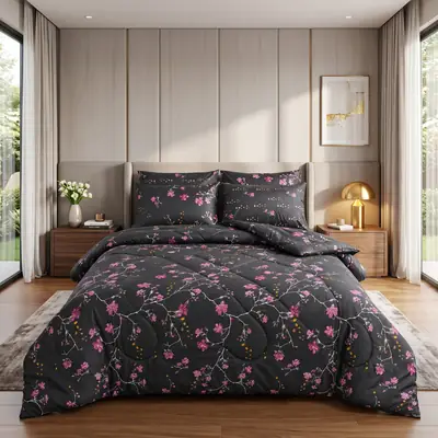 Exclusive 6 Pcs Cotton Salonica Printed Double Razai Set