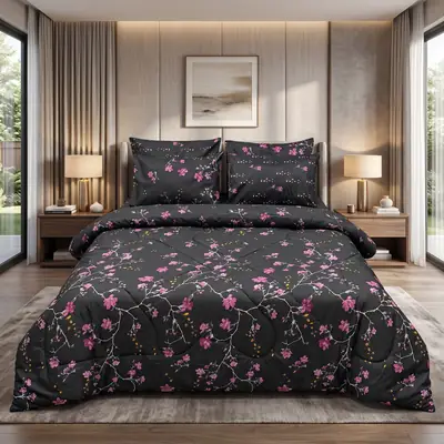 Exclusive 6 Pcs Cotton Salonica Printed Double Razai Set thumbnail 5