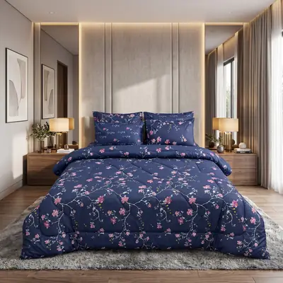 Exclusive 6 Pcs Cotton Salonica Printed Double Razai Set thumbnail 3