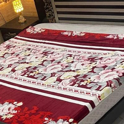 Fleece Printed Double Bed Blanket