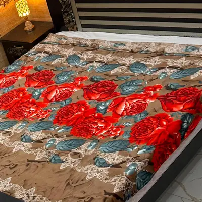 Cozy Fleece Printed Double Bed Blanket
