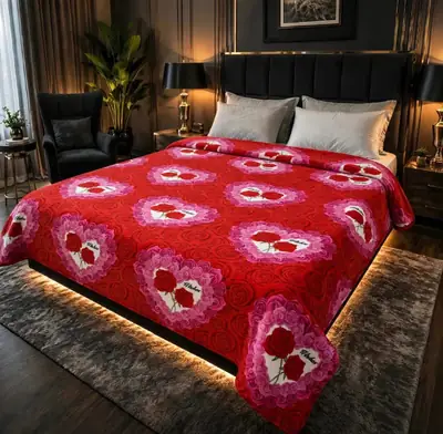 Stylish Fleece Printed Double Bed Blanket