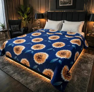 Stylish Fleece Printed Double Bed Blanket
