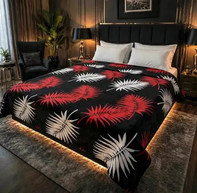 Stylish Fleece Printed Double Bed Blanket