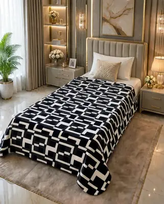 Stylish Fleece Printed Single Bed Blanket