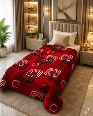 Stylish Fleece Printed Single Bed Blanket