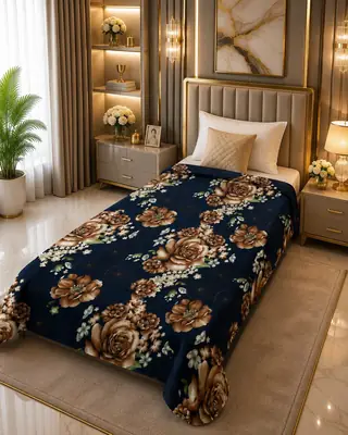 Stylish Fleece Printed Single Bed Blanket