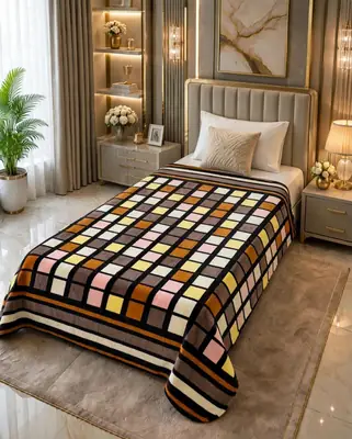 Stylish Fleece Printed Single Bed Blanket