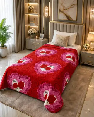 Stylish Fleece Printed Single Bed Blanket