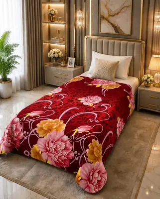 Stylish Fleece Printed Single Bed Blanket