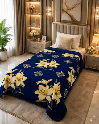 Stylish Fleece Printed Single Bed Blanket