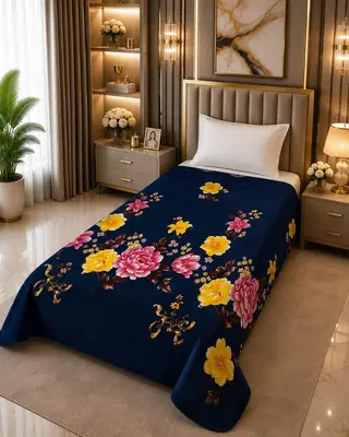 Stylish Fleece Printed Single Bed Blanket