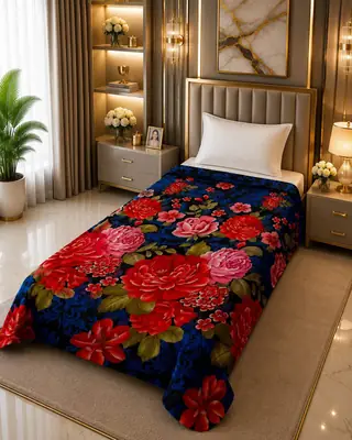 Stylish Fleece Printed Single Bed Blanket