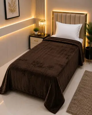 Cozy Fleece Plain Single Bed Blanket