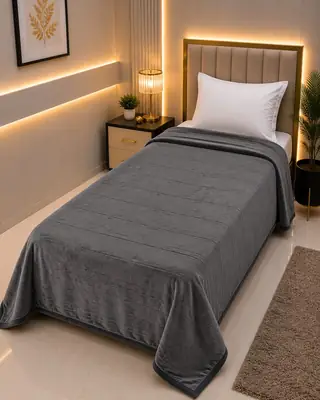 Cozy Fleece Plain Single Bed Blanket