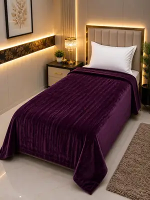 Cozy Fleece Plain Single Bed Blanket
