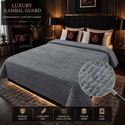 Elegant Plush Embossed Bubble Double Bed Blanket