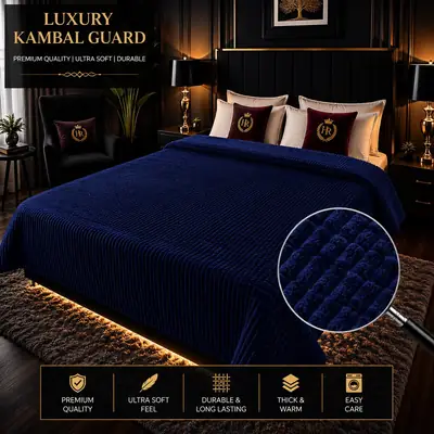 Elegant Plush Embossed Bubble Double Bed Blanket