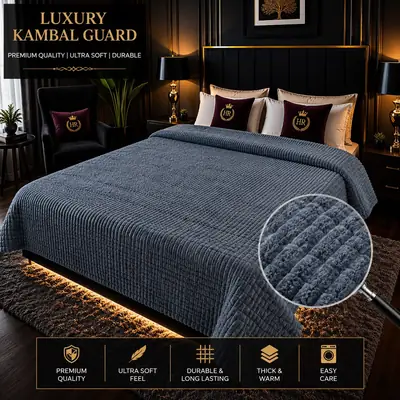 Elegant Plush Embossed Bubble Double Bed Blanket
