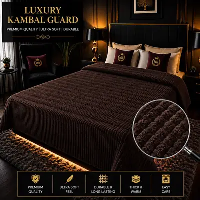 Elegant Plush Embossed Bubble Double Bed Blanket