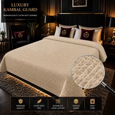 Elegant Plush Embossed Bubble Double Bed Blanket