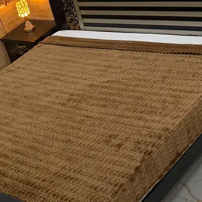 Elegant Plush Embossed Bubble Double Bed Blanket thumbnail 2