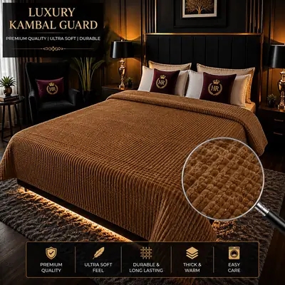 Elegant Plush Embossed Bubble Double Bed Blanket