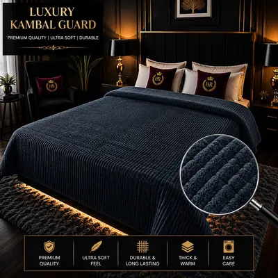 Elegant Plush Embossed Bubble Double Bed Blanket